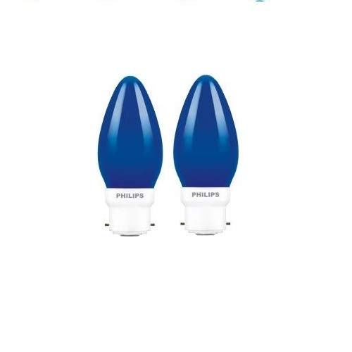 PHILIPS LED Deco Blue 0.5W Glass Candle (Pack of 2)