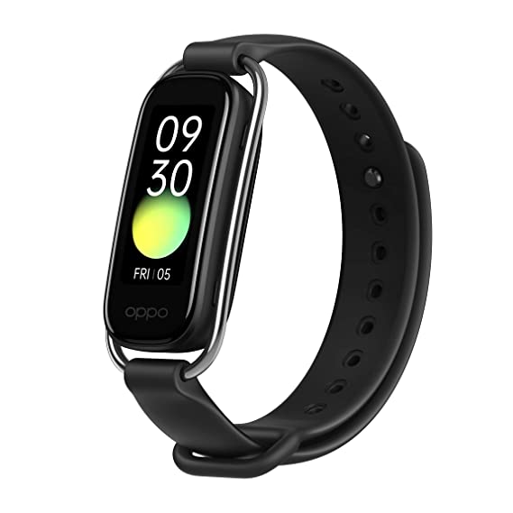 [Apply Coupon] - OPPO Smart Band with Extra Sport Strap - Continuous Blood Oxygen Saturation MonitoringspO2, Up to 12 Days Battery Life, 1.1" AMOLED Display, 5ATM Water Resistant,Supports Android and iOSBlack