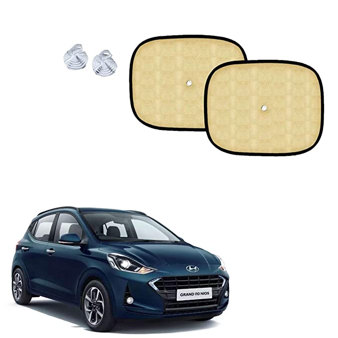 Car Window Shade, Auto Sunshade for Blocking UV Ray and Protecting Sunshade for Hyundai I10 nios (Set of 2)