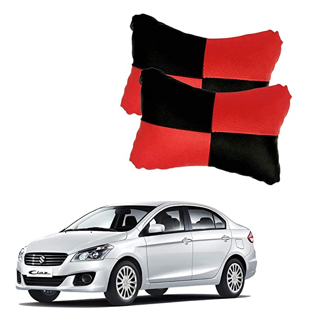 Sykit Car Neck Cushion Pillow For Maruti New Ciaz (Black Red)