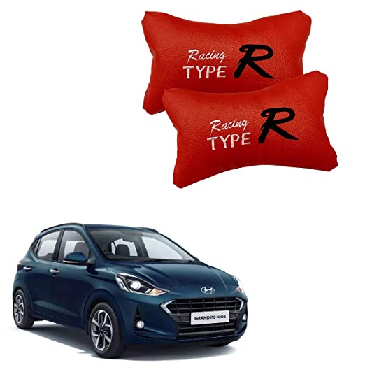 Sykit Car Neck Cushion/Car Neck Cushion For Hyundai I10 Nios (Red), Free