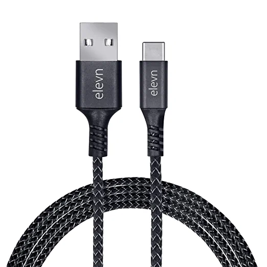 elevn Usb Type C To Usb Type A Male Data Sync And Charging Cable For Tablet, Laptop, Smartphone With Ce And Rohs Certification (Black, Grey)