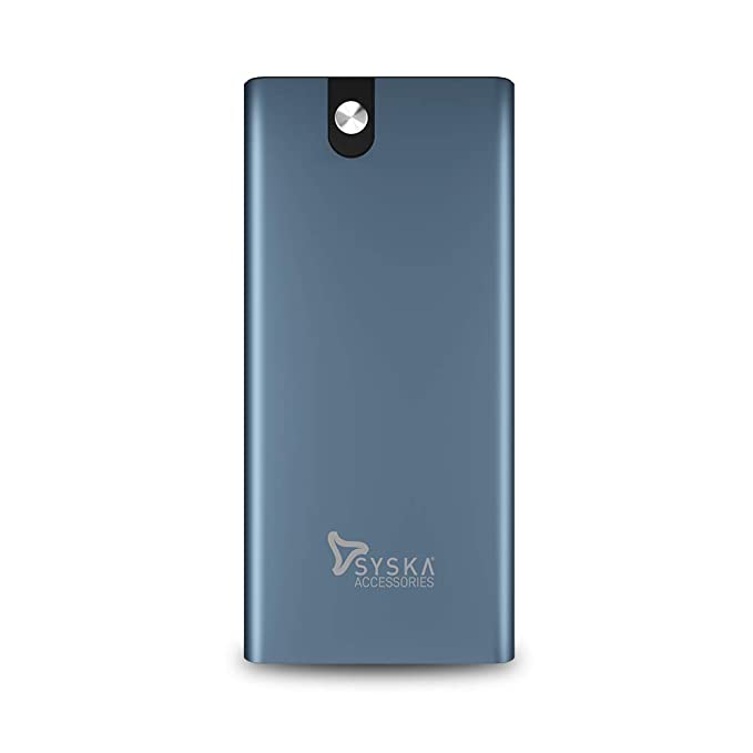 SYSKA Quick Charging 18W P1029J Power Bank with High-Energy Density Polymer Cell with Triple Output Port (Energetic Blue)