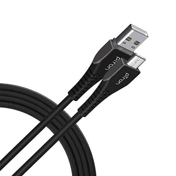 [Apply Coupon] - pTron Solero M241 2.4A Micro USB Data & Charging Cable, Made in India, 480Mbps Data Sync, Durable 1-Meter Long USB Cable for Micro USB Devices - (Black)