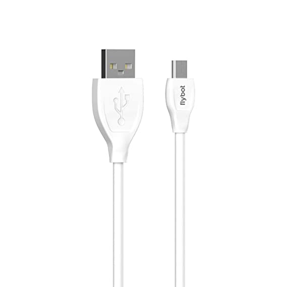 Flybot M4 Micro USB 3.0A Fast Charging & 480mpbs Fast Data Transfer Cable (Length  -  1.0 Meter, Color - White)