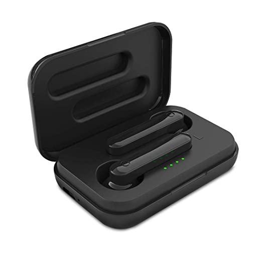 CELLY BUZ1 True Wireless Headset, Bluetooth 5.0, Ergonomic Design, Immersive Sound Experience with Extra Bass, Touch Controls, Passive Noise Cancellation, One Step Paring, Built in Mic (Black)