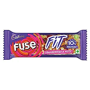 Cadbury Fuse Fit Chocolate Snack Bar with Cranberries and Nuts,41g