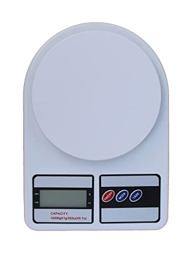 Glun Weight Machine for Kitchen, Digital Scale with LCD Display, Scale for Home Baking, Cooking & Balance Diet. Weighing Machine with capacity 10Kg with back light