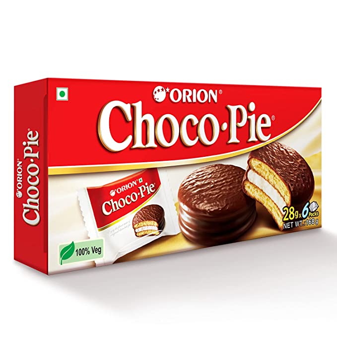 ORION Choco Pie - Chocolate Coated Soft Biscuit 6 Pcs Pack, 168 g
