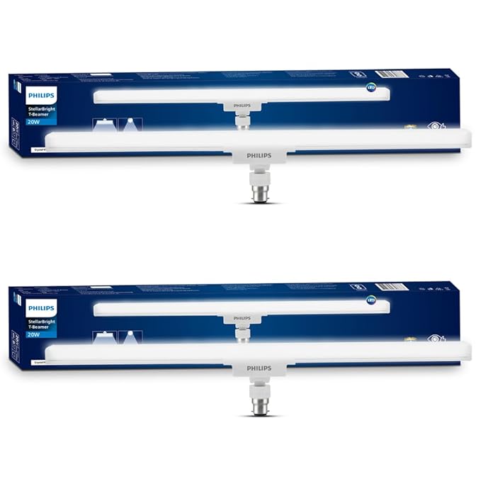 PHILIPS Beamer T-Bulb 20W LED 6500K Straight Linear Led Tube Light (White) - Pack Of 2, B22D