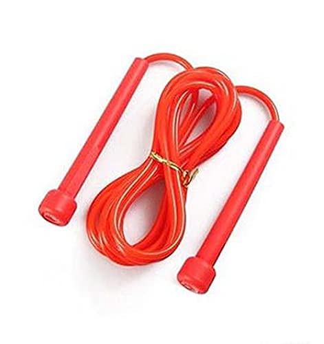 Simran Sports Speed Skipping Rope, Jump Rope With Pvc Handle, Multicolor Pvc Pencil Skipping Rope For Men, Women, Boys & Girls (Red)