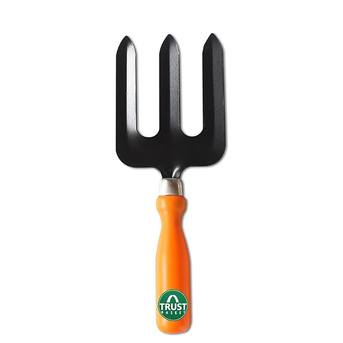 TrustBasket Fork - Durable Garden Fork & Weeding Tool | Garden Tools for Soil Digging & Planting | Trowel for Gardening & Kitchen Garden Tools | Weed Removing Tool & Agriculture Tools for Farming