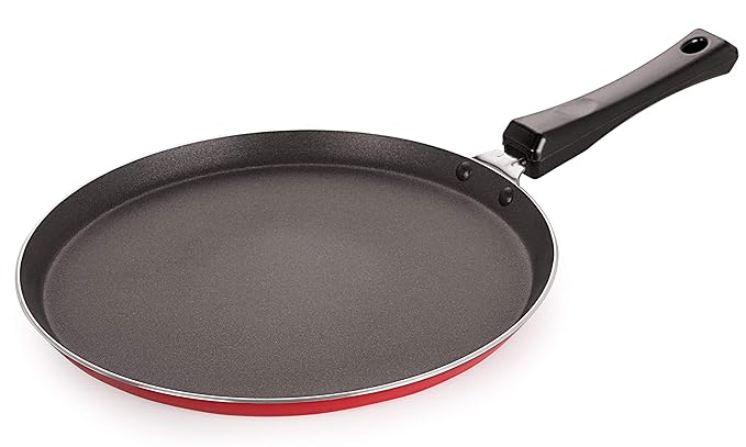 Nirlon Dishwasher Safe Aluminum Non Stick Flat Dosa Tawa 26cm(26_ mm_Classic_FT11)