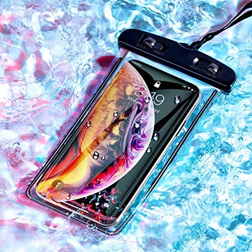 LEAWALL Protective Mobile Cover-All Cellphone Transparent Waterproof Pouch-for iPhone Xs Max XR XS X 8 7 6S 6 Plus, Samsung Galaxy S9 S8 + Note 8 6 5 4, Pixel 3 2 XL, Mi, Moto up to 6.5 inch(1PCS)