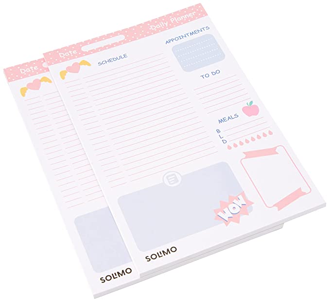 SOLIMO NOTEPAD, 50 TEAR-OFF SHEETS, FOR BOYS & GIRLS, PACK OF 2