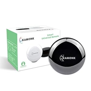 Kamonk Smart Universal Remote, Wi-Fi Enabled, Control Any IR Controlled Device Such as AC, TV, etc., Compatible with Amazon Alexa, Google Assistant, Add Shortcuts to Siri & Kamonk App (Black)