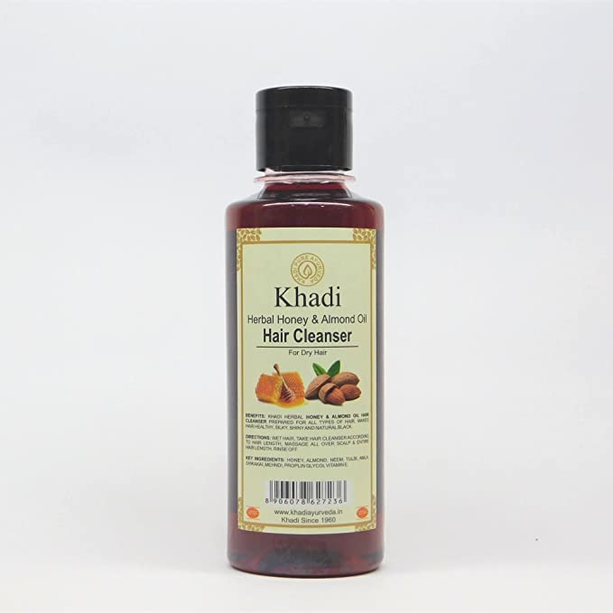 Khadi Herbal Honey & Almond-Oil Hair Cleanser (Shampoo) 210ml