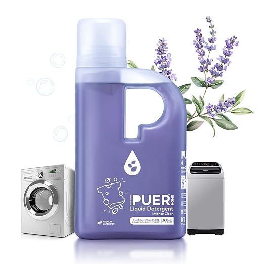 Natural Laundry Liquid Detergent 500ml for Front Load & Top Load Washing Machine|Tough Stain Remover with Color-Safe Eco Friendly Bleach Free Formula with French Lavender Freshness