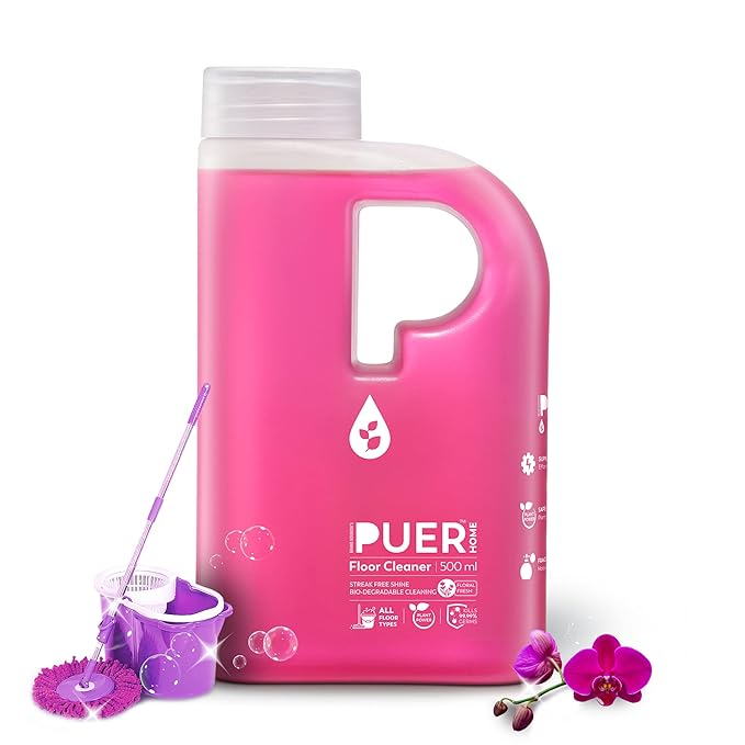 Natural Floor Cleaner,500Ml Floral Fresh|99.9% Germ Kill| Tile,Wooden Floor&Marble Cleaning Expert|Eco-Friendly&Non-Toxic|Child Safe&Pet Friendly
