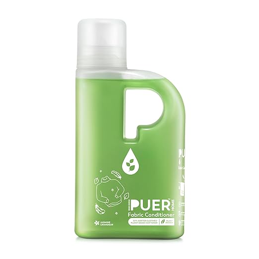 PUER Fabric Conditioner Jasmine Grandeur 500ml for Front & Top Load Washing Machine | Plant Based & Eco Friendly | Lint Free Softness with Long Lasting Fragrance