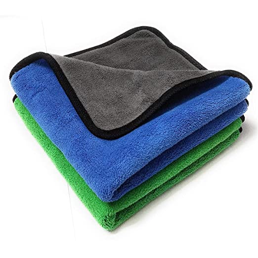 Signoraware Glowmax Double sided Microfiber Cloth 600gsm (30*40cm), Set of 2, Multicolour