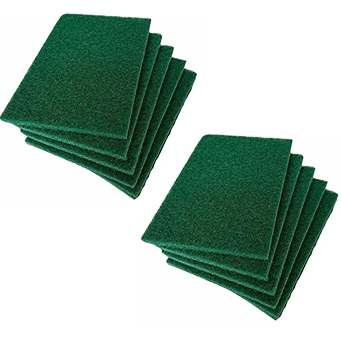 Signoraware Scrub Pad (8mm Thickness) (75*100mm) Home/Restaurant Kitchen Bowl Dish Wash Multipurpose Clean Scrub Sponge Cleaning Pads, Set of 10, Multicolour