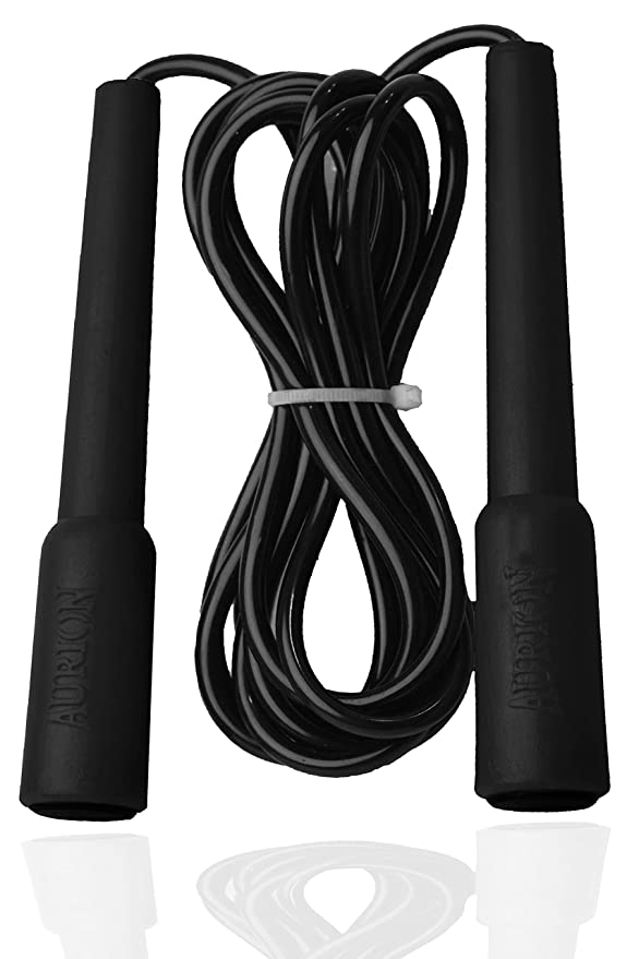 Aurion Jump Rope Workout-Professional Skipping Rope Silicone Comfortable Grips, Heavy Jump ropes Adults Fitness Women Men, Cardio Boxing Endurance Training Exercise