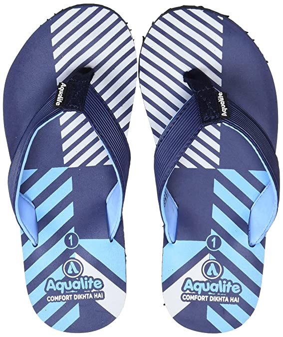 AQUALITE Unisex Kids LCP00201C-Kids Black & Sea Green Slipper (LCP00201C-BKSG)