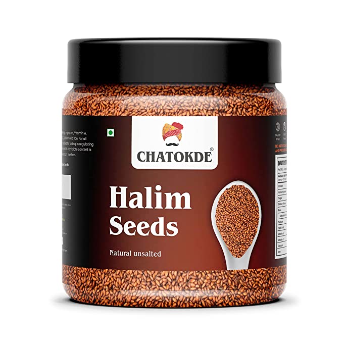 CHATOKDE Halim Seeds ( Aliv Seeds ) - 400 Gm Jar - (Garden cress / Haleem ) Hair Growth - Sourced 100% Raw from Organic Farms