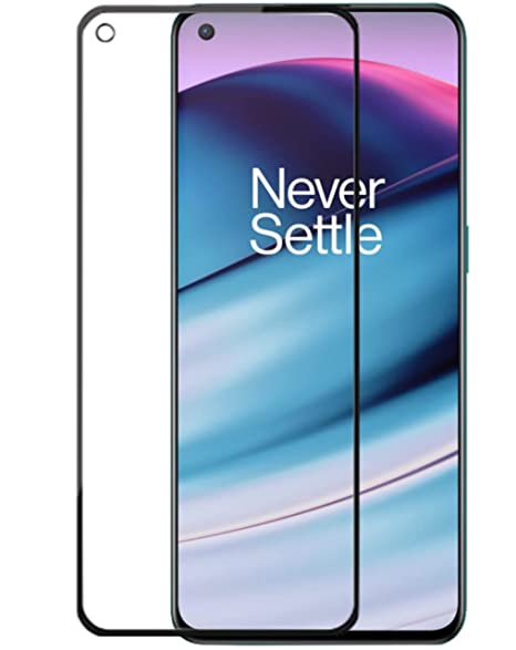 BEHAV Premium Tempered Glass for OnePlus Nord CE 5G Screen Guard With Camera Cut Full Edge to Edge Coverage (Black)