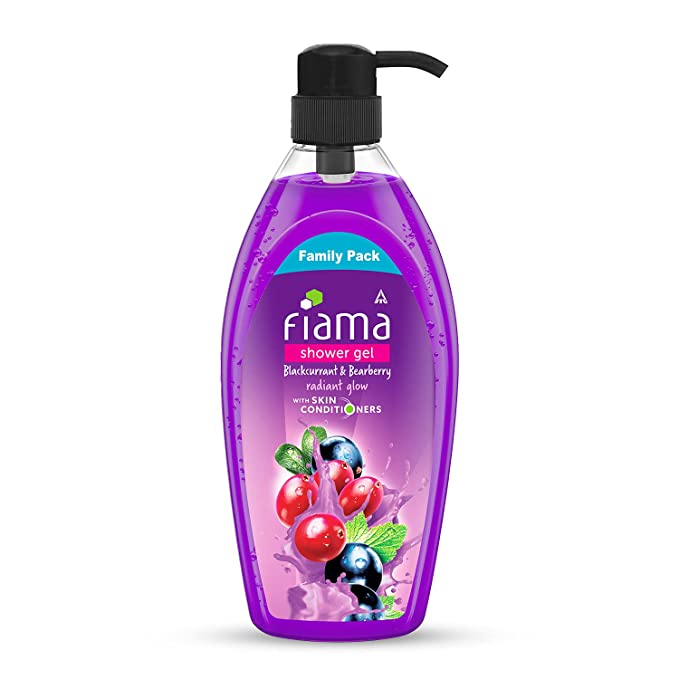 Fiama Body Wash Shower Gel Blackcurrant & Bearberry, 895 ml Family Pack, Body Wash for Women & Men with Skin Conditioners for Radiant Glow, Suitable for All Skin Types