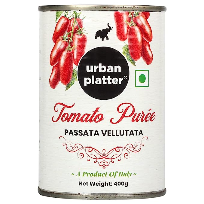 Urban Platter Italian Tomato Puree, 400g [Made with Italian Plum Tomato Passata]