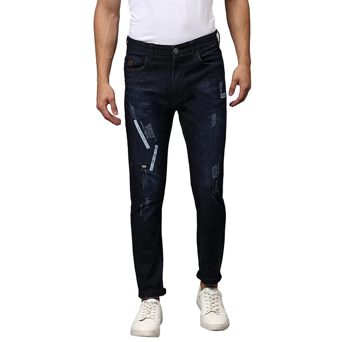 Campus Sutra Men's Regular Jeans (CT21JN_SHD01_M_PLN_NBU_36_Navy Blue