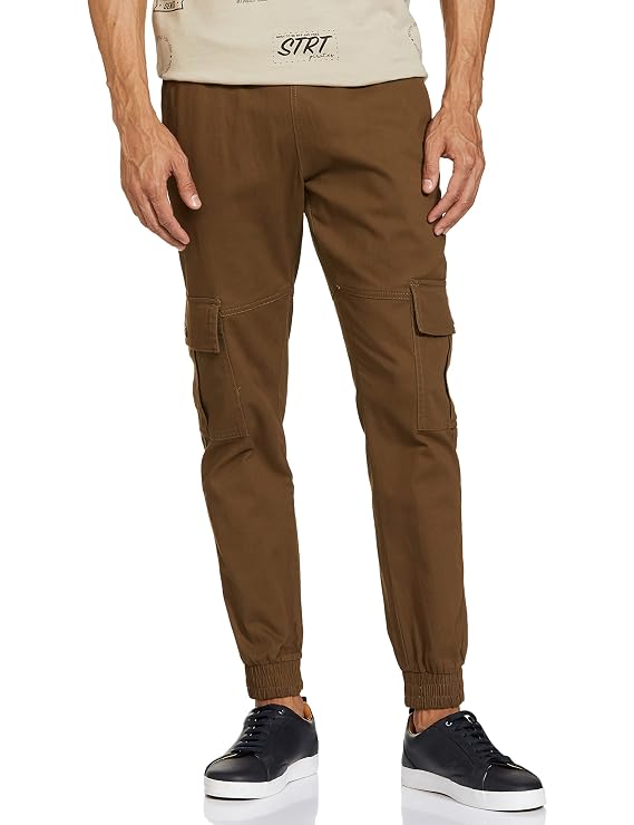 Amazon Brand - Symbol Men's Stretchable Slim Fit Cargo Jogger Pants | Chinos | Casual Trousers