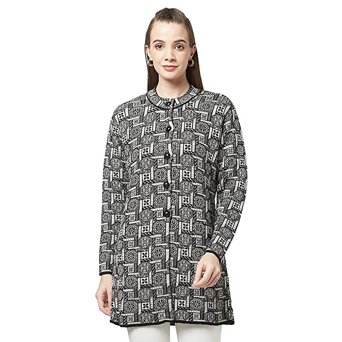 [Size: M] - TAB91 Women's Classic Acrylic Cardigan Sweater