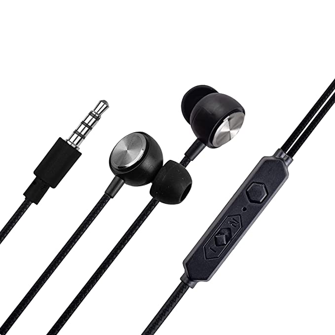 Bluei in Ear Earphones Wired Earphone with Mic with 3.5 mm Jack Wired Headphones with in line Mic Headphones Headset High Definition Sound Deep Extra Bass Earphone Wired (SASTA JUGAD)