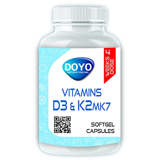 [Apply Coupon] - DOYO Vitamin D3 K2 MK7 Cholecalciferol Soft Gelatin Capsules