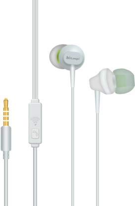 Hitage Earphones HB-468 Headphones Earplugs Headset High Definition Sound Deep Extra Bass Wired Earphone with in-line Mic Wide Compatibility Tangle Free Cable (White)