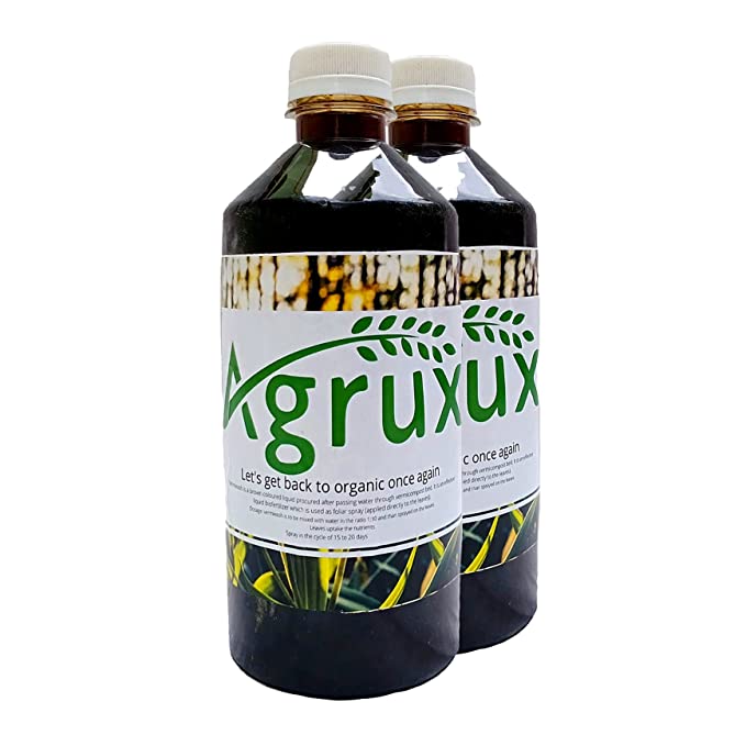 Agrux Pure Cow Dung Organic Fertiliser/Plant Food for Home Garden and Indoor Plants (1 LTR Vermiwash)