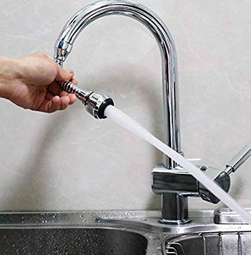 SKADIOO Tap water filter, Tap water filter, Steel 360 Degree Rotating, bathroom accessories, Tap Extension, tap Filter for Kitchen, Kitchen tap Extension, tap Shower, Sink tap, kitchen tap shower, Water Saver Nozzle, Water Saving, Water Filter Nozzle Finish, Silver