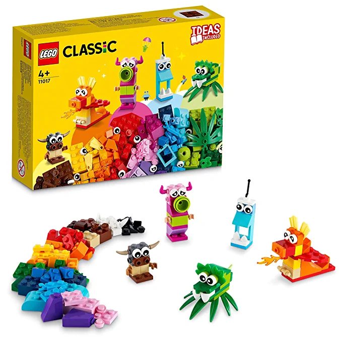 LEGO Classic Creative Monsters 11017 Building Toy Set for Kids, Boys, and Girls Ages 4+ (140 Pieces)
