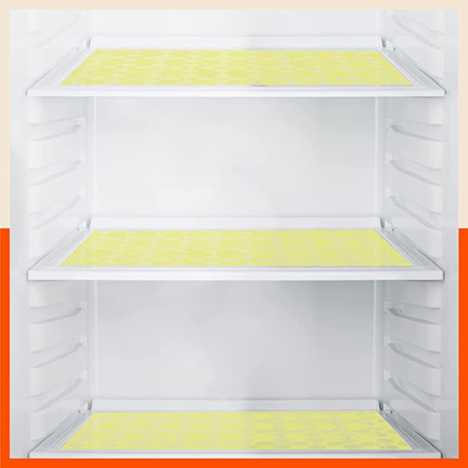 Matworks by Bathla - VIDA Multipurpose Abstract Texture Fridge Mats / Surface Protection Liner | Temperature Resistant, Washable & Non Slip |Yellow (45 cm X 30 cm 425 GSM)