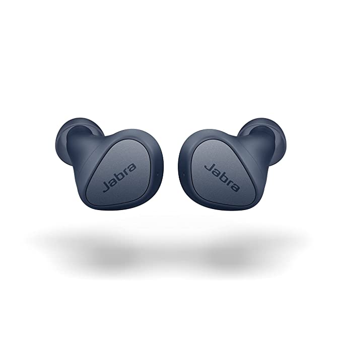Jabra Elite 3 in Ear Bluetooth Truly Wireless in Ear Earbuds with mic, Noise Isolating for Clear Calls, with Fast Charging & Up to 28Hrs, Rich Bass, Customizable Sound, Mono Mode-Navy