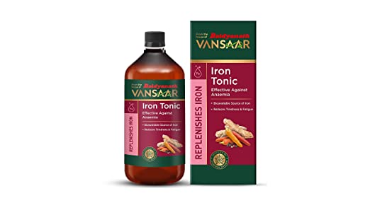 Baidyanath Vansaar Iron Tonic - 450ml | Ayurvedic Formula to Help Restore Iron Deficiency | Helps Maintain Reproductive Health in Women