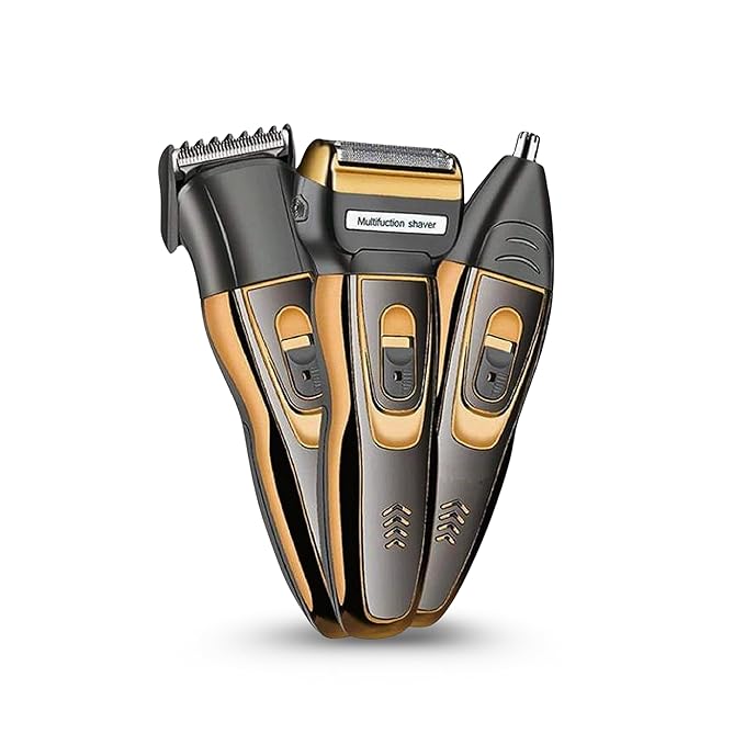 Concepta Trimmer for Men All in One - 3 in 1 Rechargeable Grooming Kit for Men  -  Beard Trimmer, Hair Clipper, and Nose Trimmer  -  Corded and Cordless Trimmers for Man - Black