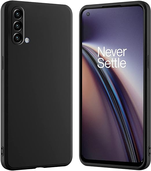 JGD PRODUCTS (Black Soft Matte Silicone Camera Protection Back Cover for OnePlus Nord CE 5G (2021)