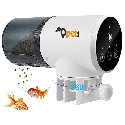 Qpets® 3 Way Automatic Fish Feeder for Aquarium Timer Turtle Food Fish Aquarium Accessories Aquarium Auto Feeder Fish for Marine Aquariums Pond(Not Including Battary)