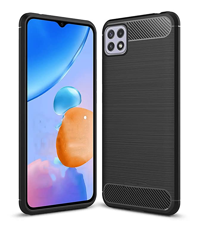 Amazon Brand - Solimo Back Cover Case for Samsung A22 5G / Samsung F42 5G | Compatible for Samsung A22 5G / Samsung F42 5G Back Cover Case | Soft and Flexible (TPU | Matte Black)