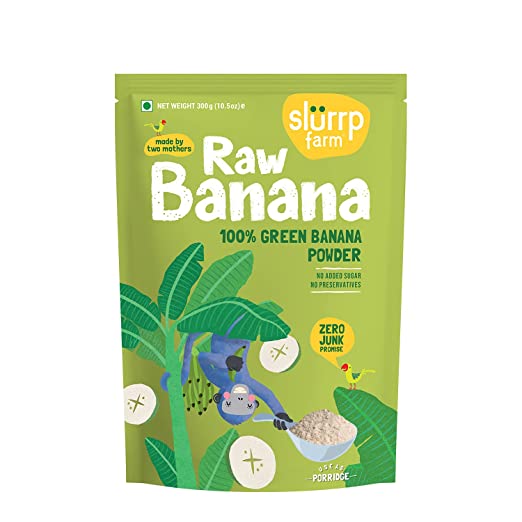Slurrp Farm Raw Nendran Banana Powder - Natural Porridge Mix, 300g