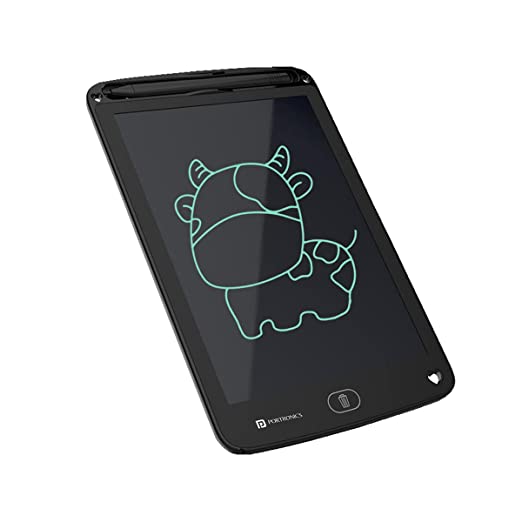 Portronics Ruffpad 8.5E Re-Writable LCD Writing Pad with Screen 21.5cm (8.5-inch) for Drawing, Playing, Handwriting Gifts for Kids & Adults,(Black)